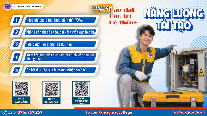 LẮP ĐẶT VÀ BẢO TRÌ HỆ THỐNG NĂNG LƯỢNG TÁI TẠO – NGÀNH HỌC VÌ TƯƠNG LAI BỀN VỮNG