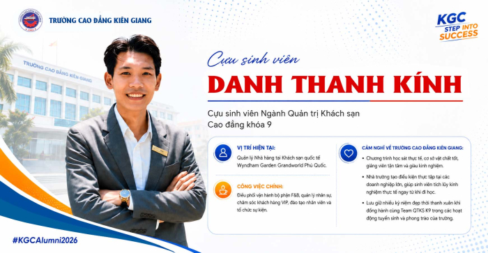 KGC ALUMNUS ACHIEVES SUCCESS IN INTERNATIONAL HOSPITALITY ENVIRONMENT