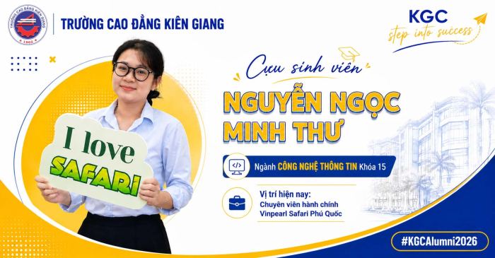 NGUYỄN NGỌC MINH THƯ – TỪ SINH VIÊN XUẤT SẮC NGÀNH CÔNG NGHỆ THÔNG TIN ĐẾN CHUYÊN VIÊN HÀNH CHÍNH TẠI VINPEARL SAFARI PHÚ QUỐC
